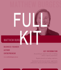 Matthew Burgess - speaking flyer full kit